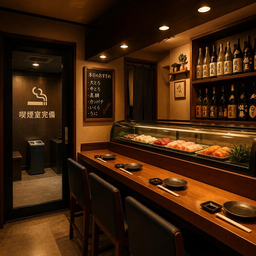 喫煙可能な空間でのリラックス