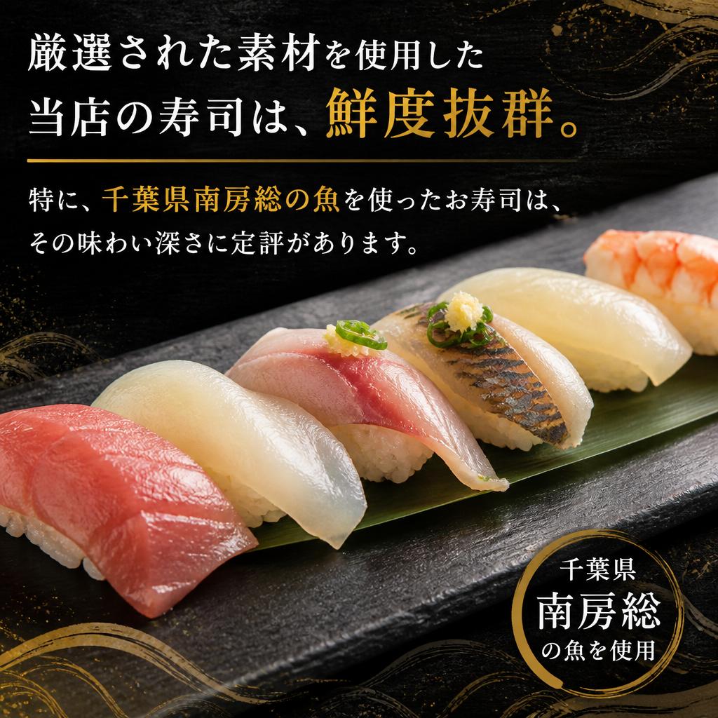 新鮮な素材にこだわった寿司