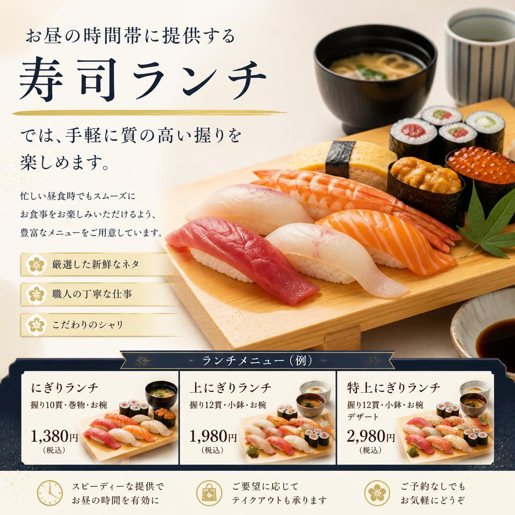 2. 極上寿司ランチ