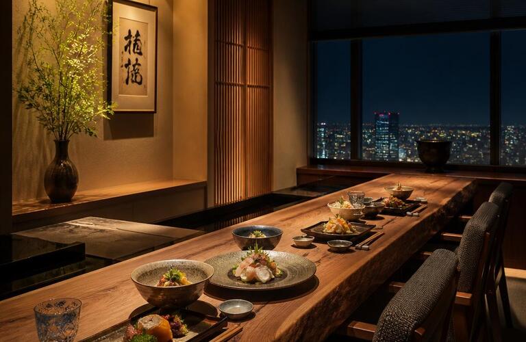 特別なおまかせコースを個室で楽しむ贅沢な晩餐