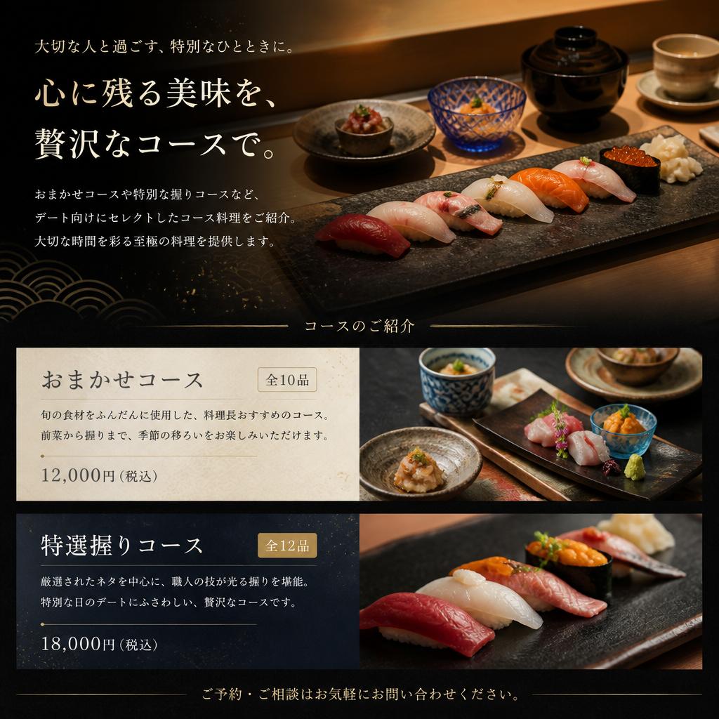 特別なコース料理の提案